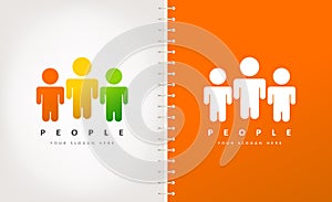 People logo vector. Socium design. photo